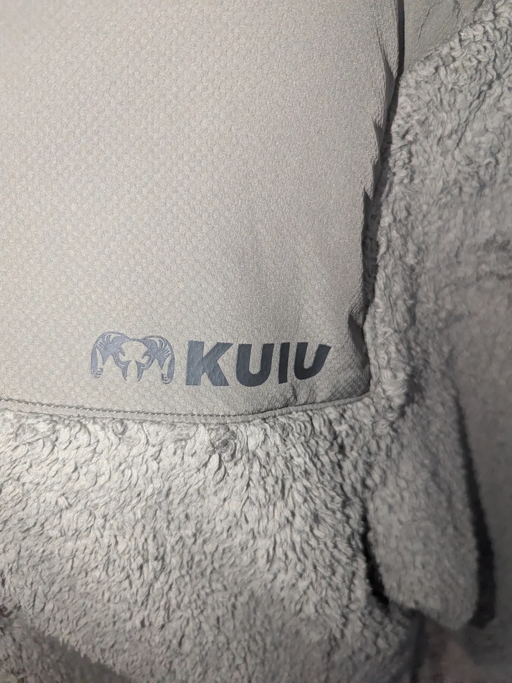 KUUA Mens Olive Gray Sherpa Fleece Jacket